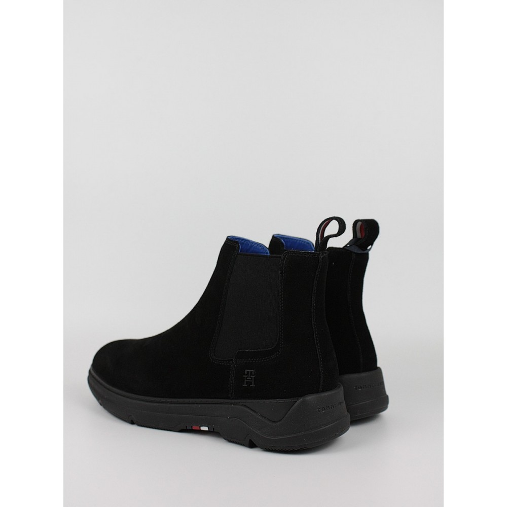 Men Boot Tommy Hilfiger Premium Th Suede Hybrid Chelsea FM0FM04683-BDS Black Men Boot Tommy Hilfiger Premium Th Suede Hybrid Chelsea FM0FM04683-BDS Black