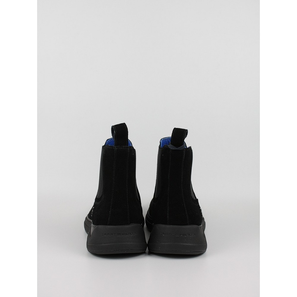 Men Boot Tommy Hilfiger Premium Th Suede Hybrid Chelsea FM0FM04683-BDS Black Men Boot Tommy Hilfiger Premium Th Suede Hybrid Chelsea FM0FM04683-BDS Black