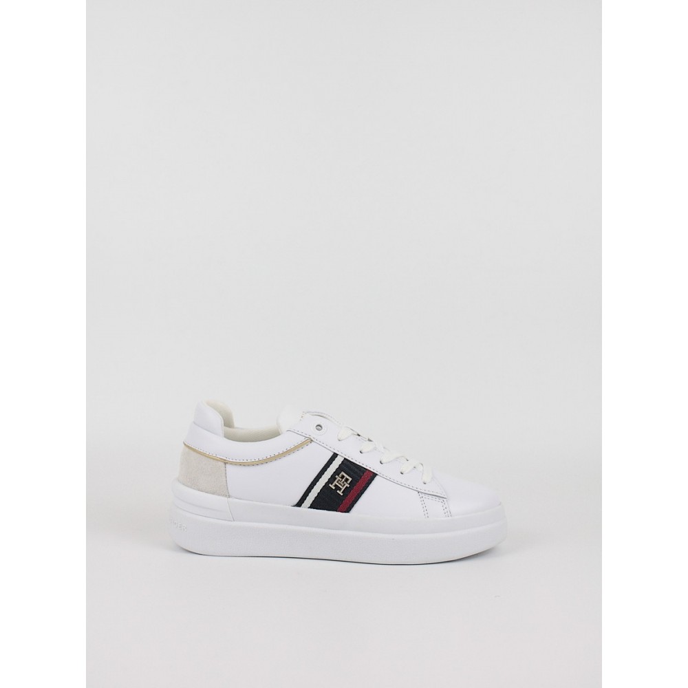 Γυναικεία Sneaker Tommy Hilfiger Corp Webbing Court Sneaker FW0FW07387-YBS Ασπρο