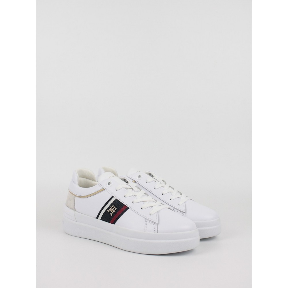 Γυναικεία Sneaker Tommy Hilfiger Corp Webbing Court Sneaker FW0FW07387-YBS Ασπρο