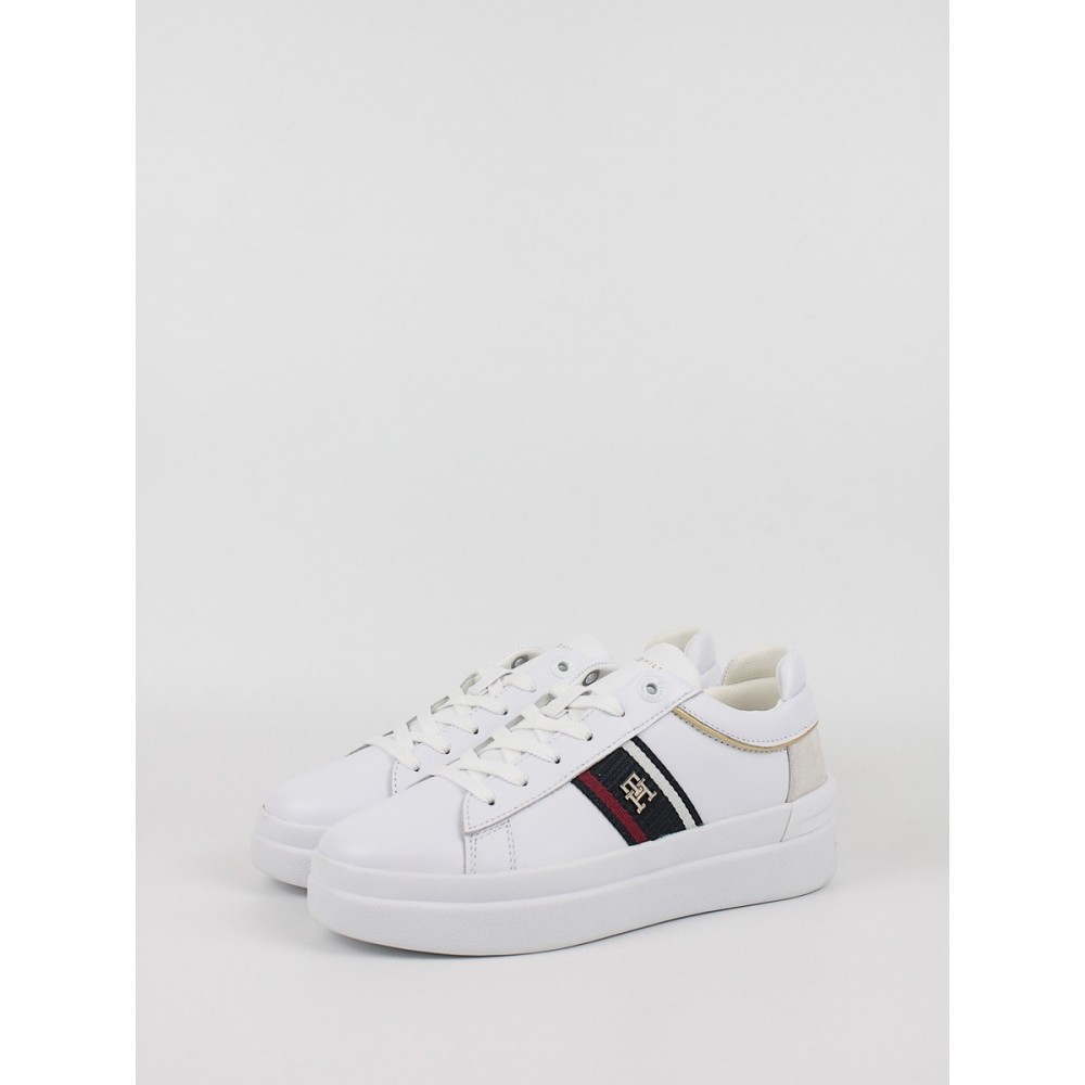 Γυναικεία Sneaker Tommy Hilfiger Corp Webbing Court Sneaker FW0FW07387-YBS Ασπρο