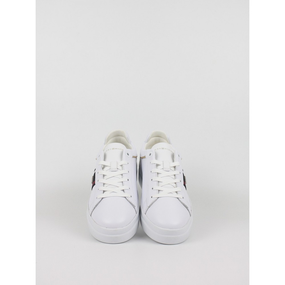 Women Sneaker Tommy Hilfiger Corp Webbing Court Sneaker FW0FW07387-YBS White