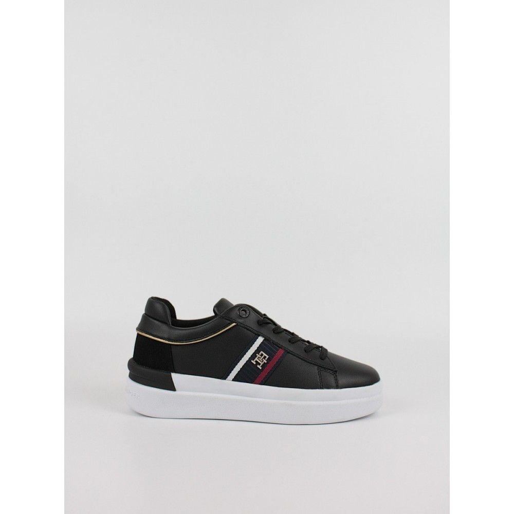 Women Sneaker Tommy Hilfiger Corp Webbing Court Sneaker FW0FW07387-BDS Black