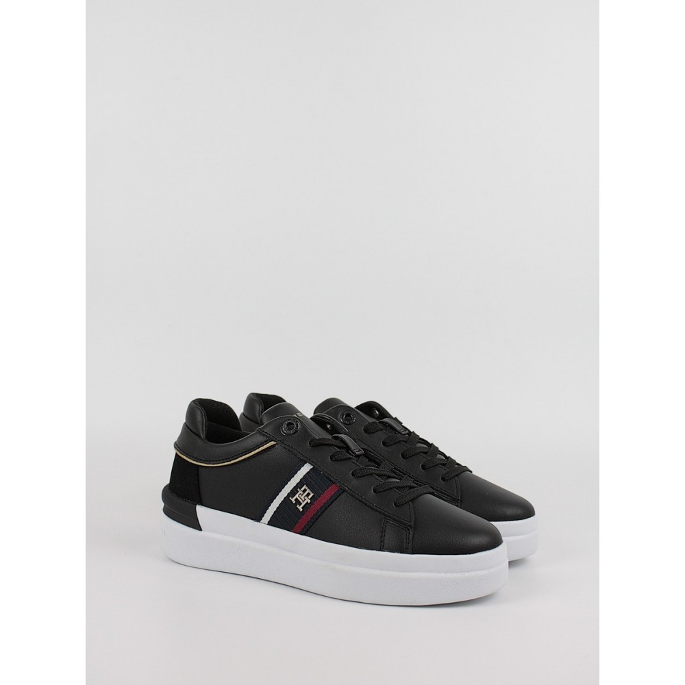 Women Sneaker Tommy Hilfiger Corp Webbing Court Sneaker FW0FW07387-BDS Black Women Sneaker Tommy Hilfiger Corp Webbing Court Sneaker FW0FW07387-BDS Black