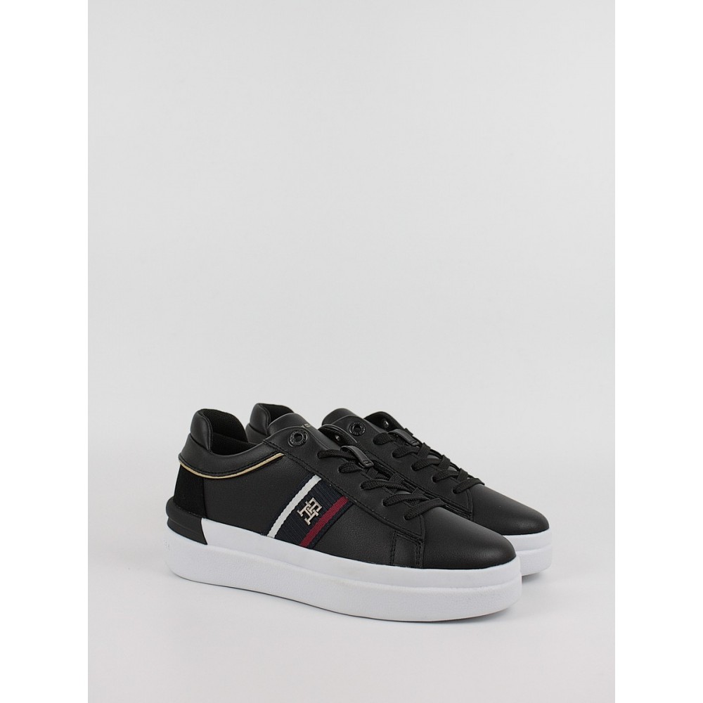 Γυναικεία Sneaker Tommy Hilfiger Corp Webbing Court Sneaker FW0FW07387-BDS Μαύρο