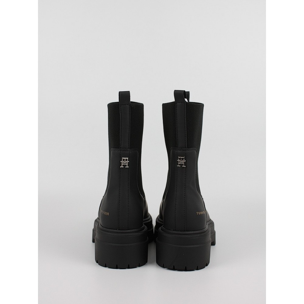 Γυναικεία Μποτάκια Tommy Hilfiger Feminine Seasonal Rainboot FW0FW07226-BDS Μαύρο