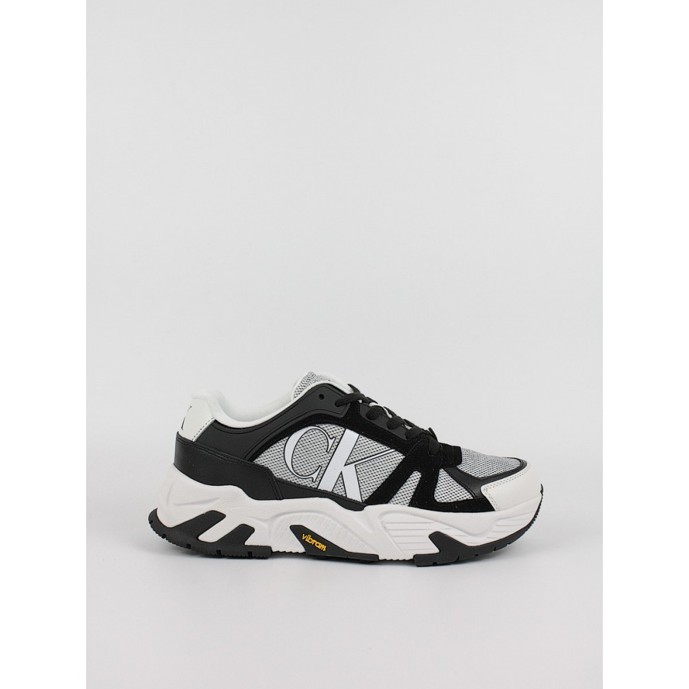 Ανδρικά Sneaker Calvin KLein Chunky Runner Vibram Lth Mix YM0YM00719-YBR Ασπρόμαυρο