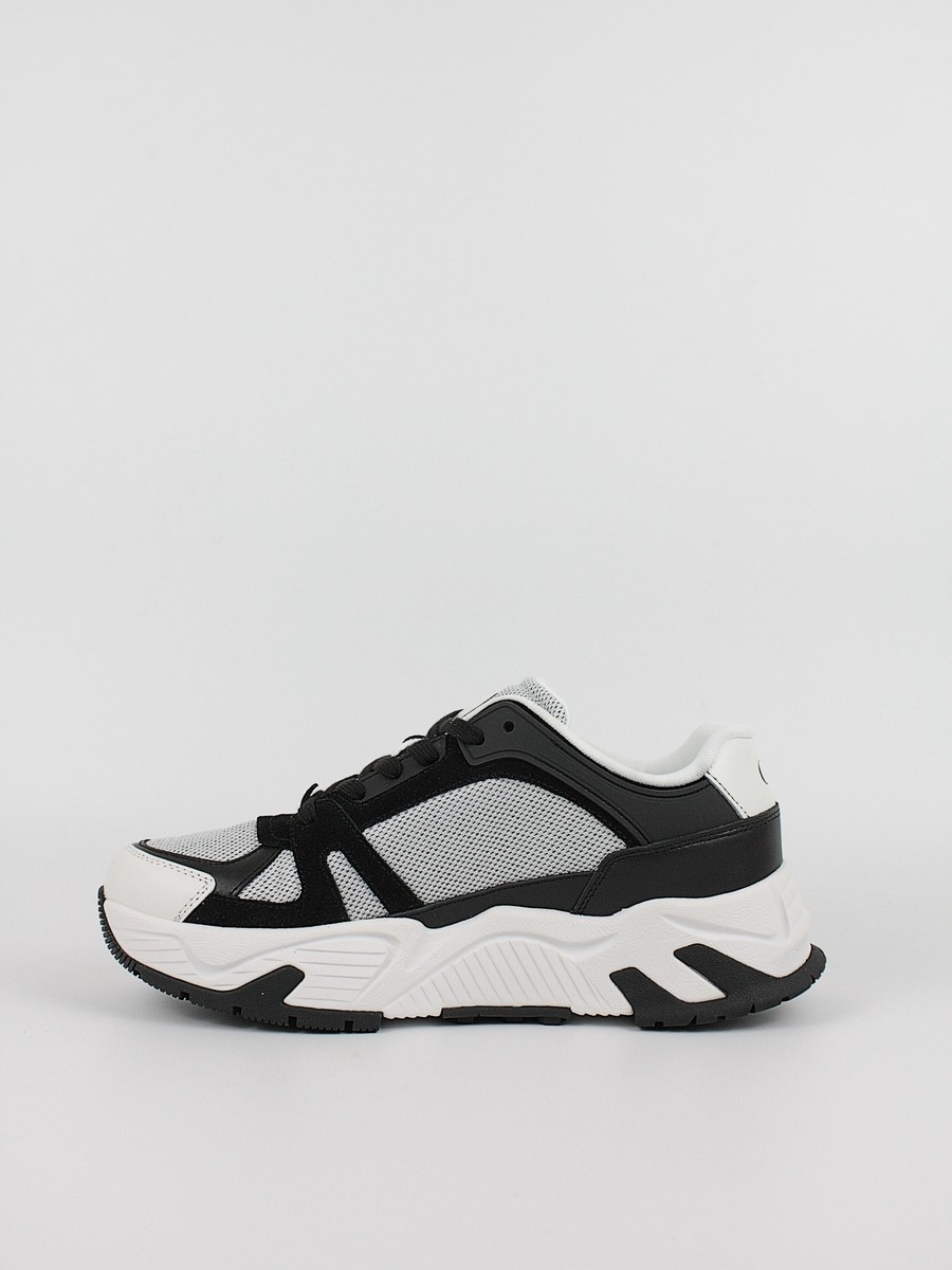 Ανδρικά Sneaker Calvin KLein Chunky Runner Vibram Lth Mix YM0YM00719-YBR Ασπρόμαυρο