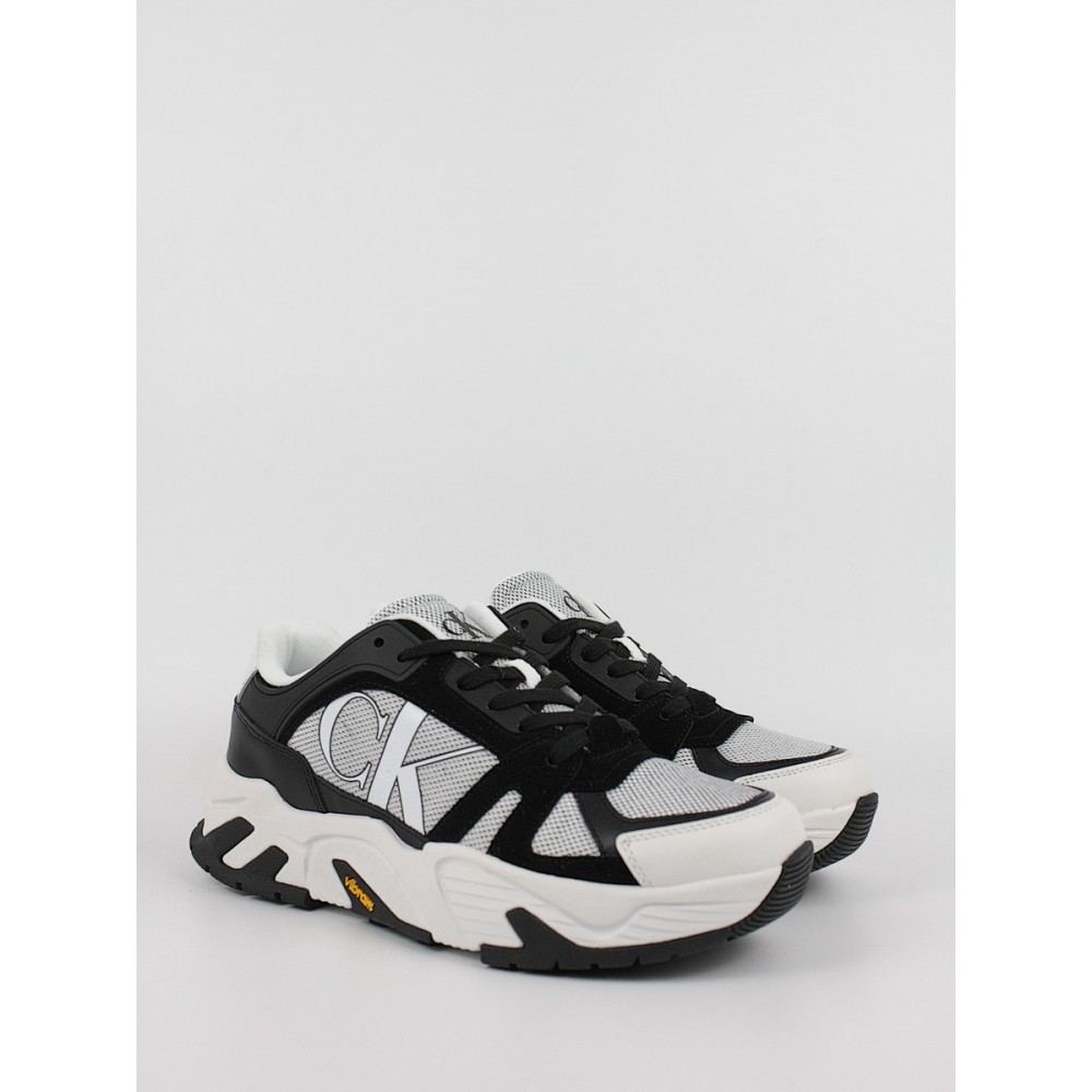 Men Sneaker Calvin KLein Chunky Runner Vibram Lth Mix YM0YM00719-YBR Black-White