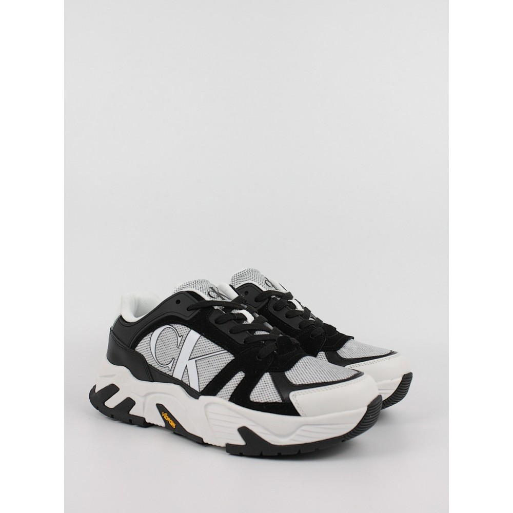 Ανδρικά Sneaker Calvin KLein Chunky Runner Vibram Lth Mix YM0YM00719-YBR Ασπρόμαυρο