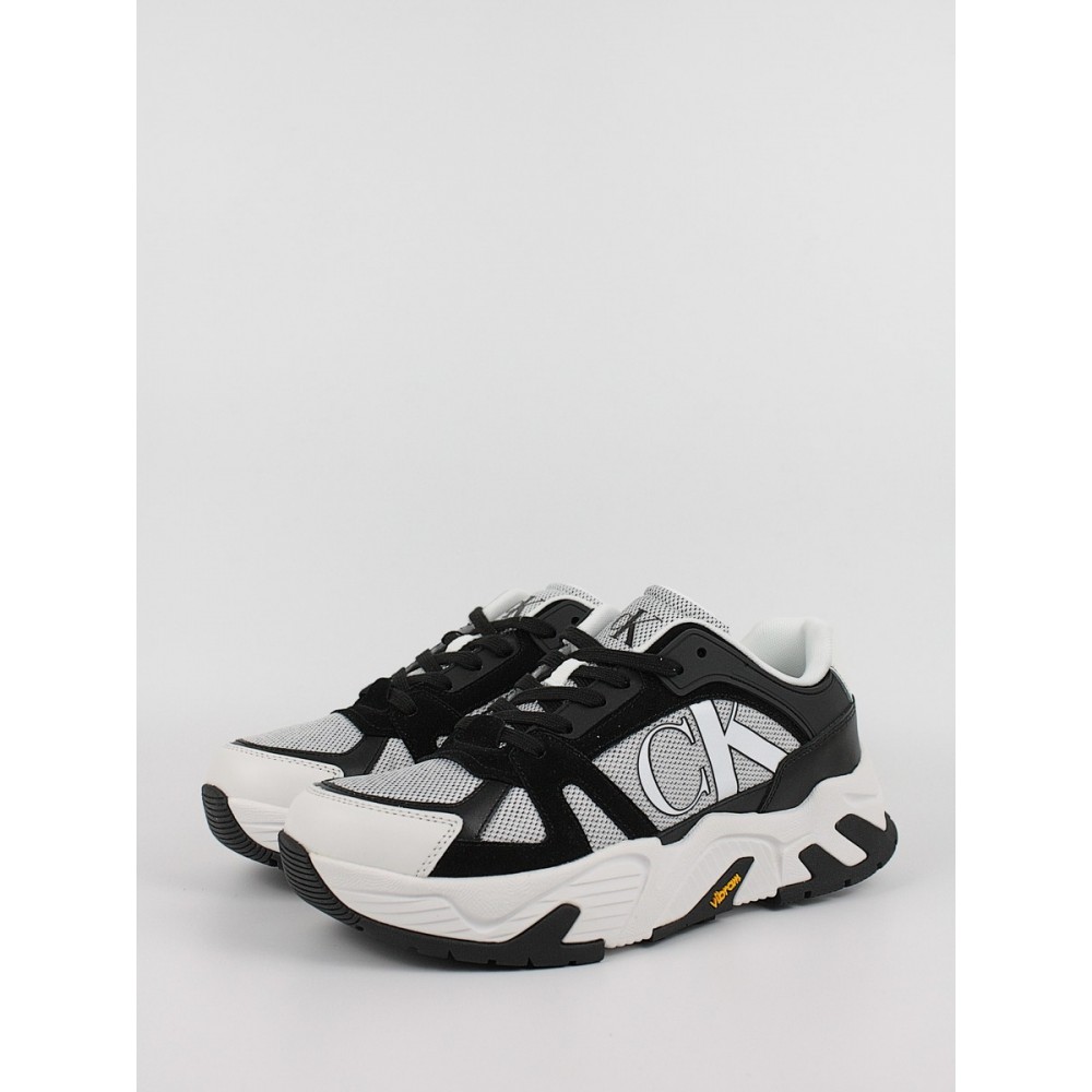 Men Sneaker Calvin KLein Chunky Runner Vibram Lth Mix YM0YM00719-YBR Black-White