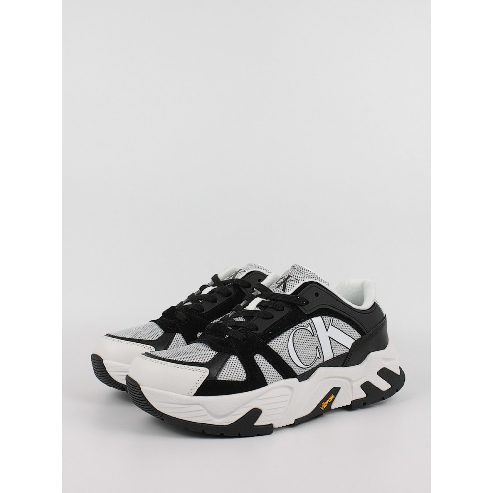 Ανδρικά Sneaker Calvin KLein Chunky Runner Vibram Lth Mix YM0YM00719-YBR Ασπρόμαυρο