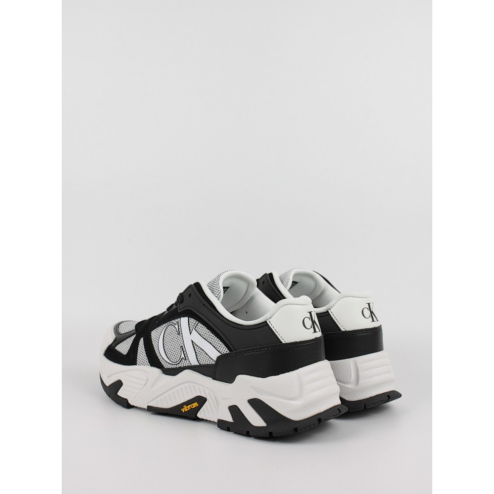 Ανδρικά Sneaker Calvin KLein Chunky Runner Vibram Lth Mix YM0YM00719-YBR Ασπρόμαυρο