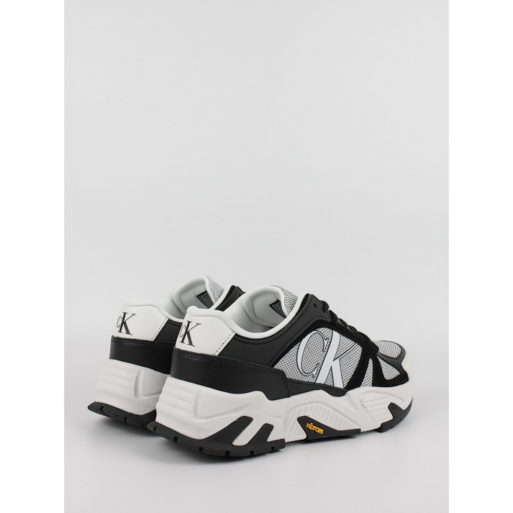 Ανδρικά Sneaker Calvin KLein Chunky Runner Vibram Lth Mix YM0YM00719-YBR Ασπρόμαυρο