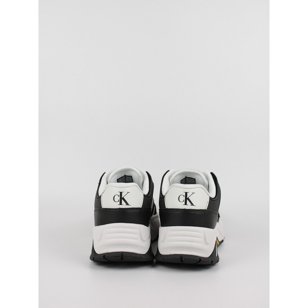 Ανδρικά Sneaker Calvin KLein Chunky Runner Vibram Lth Mix YM0YM00719-YBR Ασπρόμαυρο