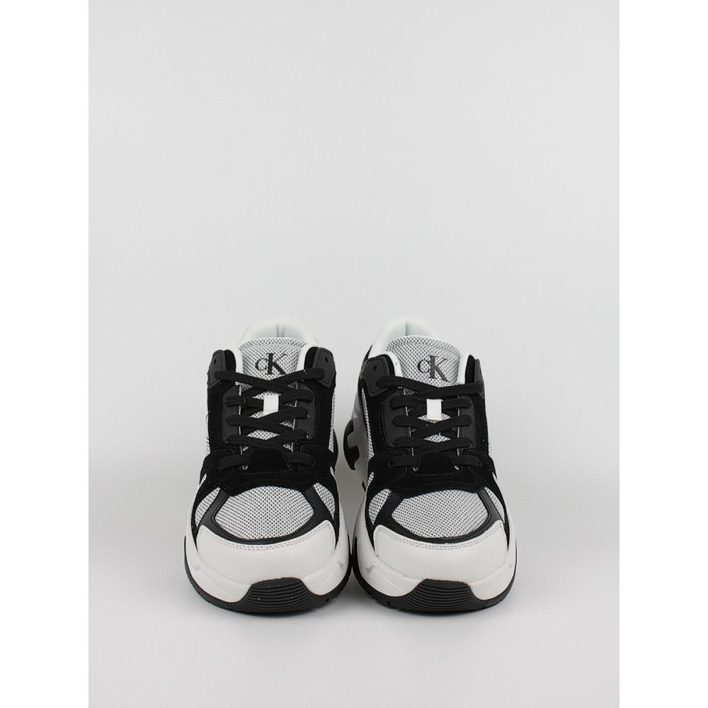 Ανδρικά Sneaker Calvin KLein Chunky Runner Vibram Lth Mix YM0YM00719-YBR Ασπρόμαυρο