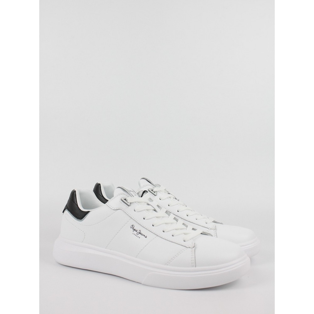 Ανδρικό Sneaker Pepe Jeans London Eaton Basic PMS30981-800 Ασπρο
