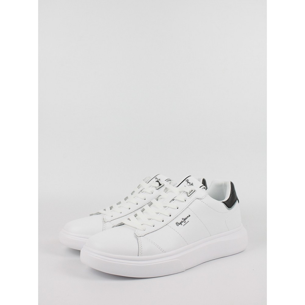 Ανδρικό Sneaker Pepe Jeans London Eaton Basic PMS30981-800 Ασπρο