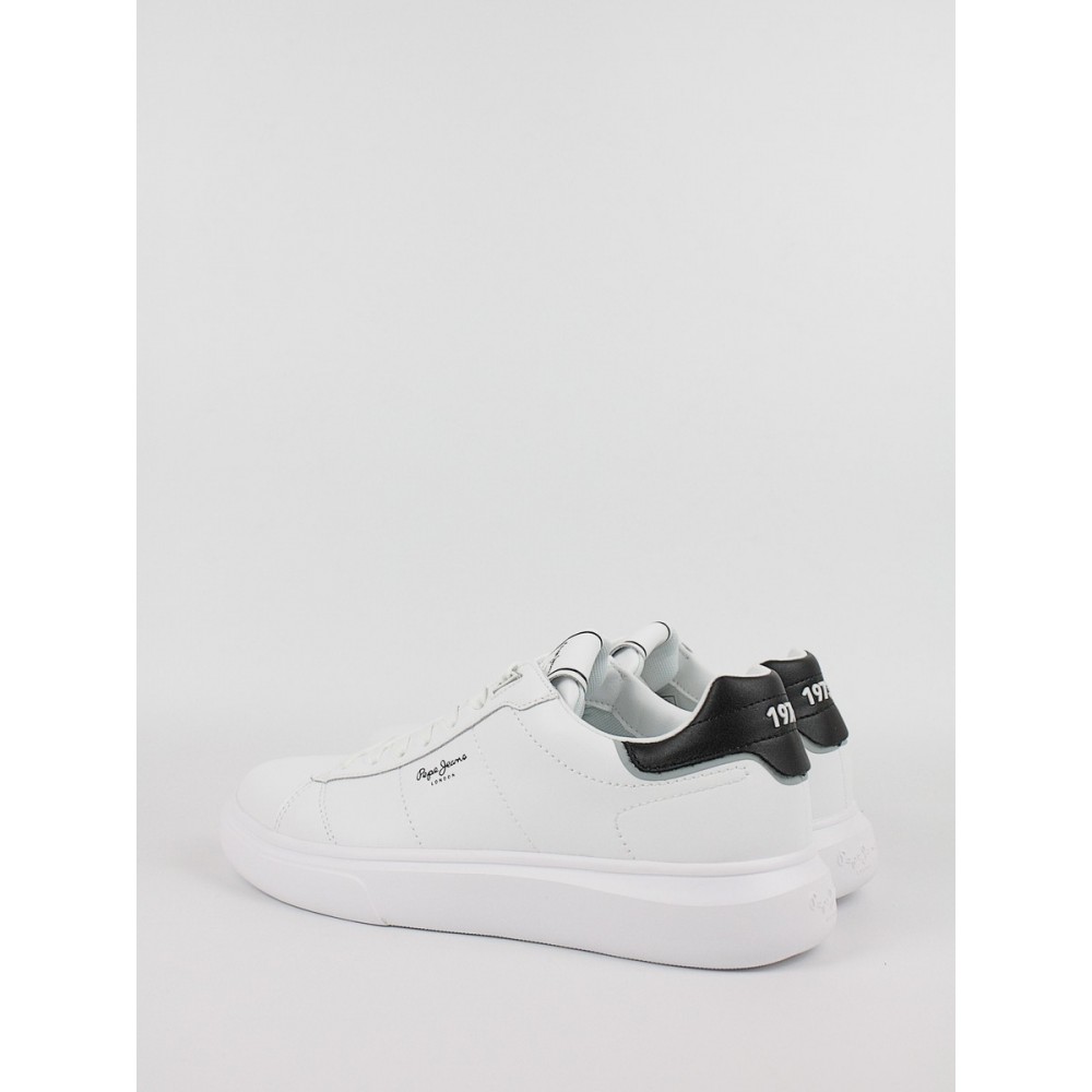 Ανδρικό Sneaker Pepe Jeans London Eaton Basic PMS30981-800 Ασπρο