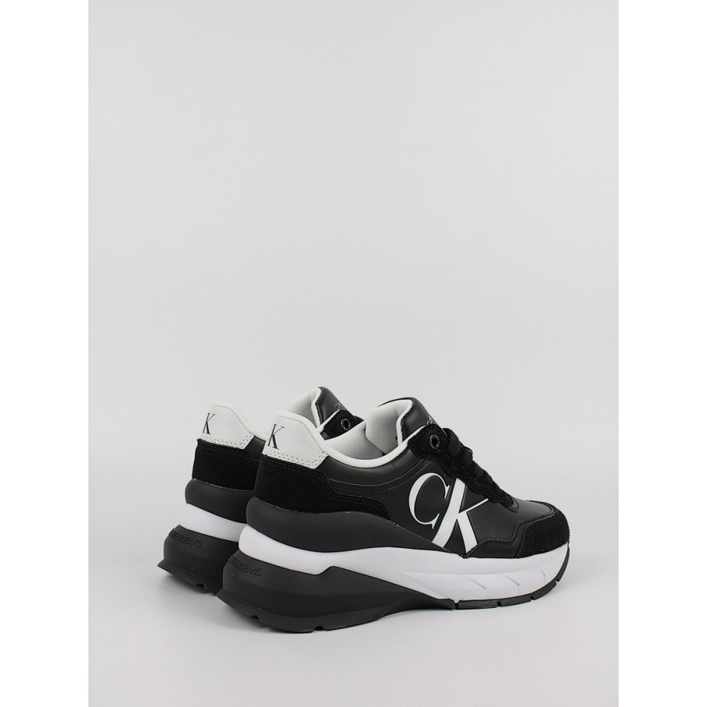 Γυναικεία Sneaker Calvin KLein Wedge Runner Mix Lth Wn YW0YW01099-BEH Μαύρα