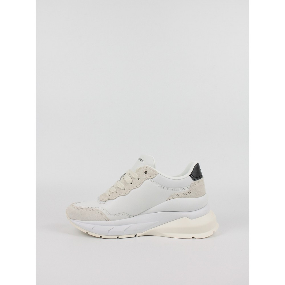 Women Sneaker Calvin KLein Wedge Runner Mix Lth Wn YW0YW01099-YBR White Women Sneaker Calvin KLein Wedge Runner Mix Lth Wn YW0YW01099-YBR White