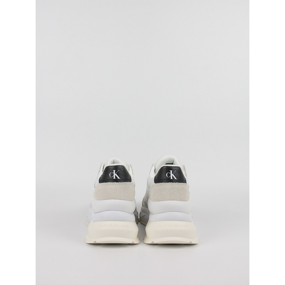 Women Sneaker Calvin KLein Wedge Runner Mix Lth Wn YW0YW01099-YBR White Women Sneaker Calvin KLein Wedge Runner Mix Lth Wn YW0YW01099-YBR White
