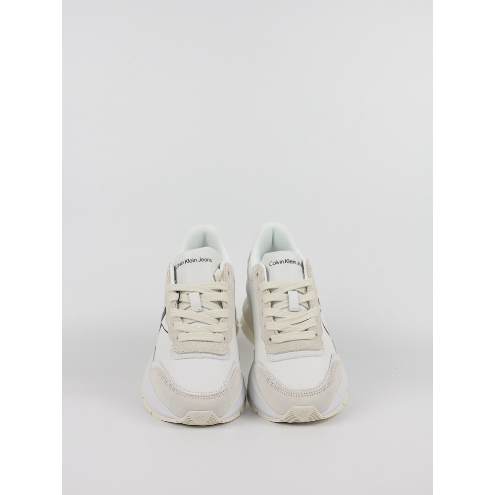 Women Sneaker Calvin KLein Wedge Runner Mix Lth Wn YW0YW01099-YBR White Women Sneaker Calvin KLein Wedge Runner Mix Lth Wn YW0YW01099-YBR White