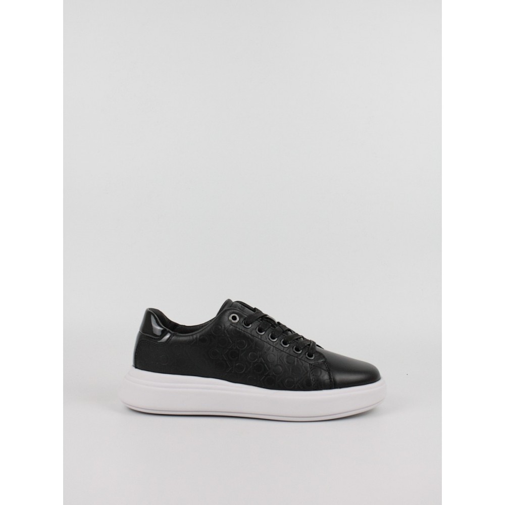 Women Sneaker Calvin KLein Raised Cupsole Lace Up-Mono Mix YW0YW01555-0GK Black