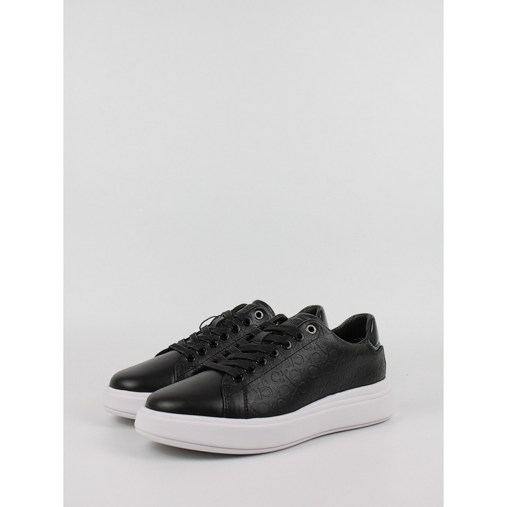 Women Sneaker Calvin KLein Raised Cupsole Lace Up-Mono Mix YW0YW01555-0GK Black