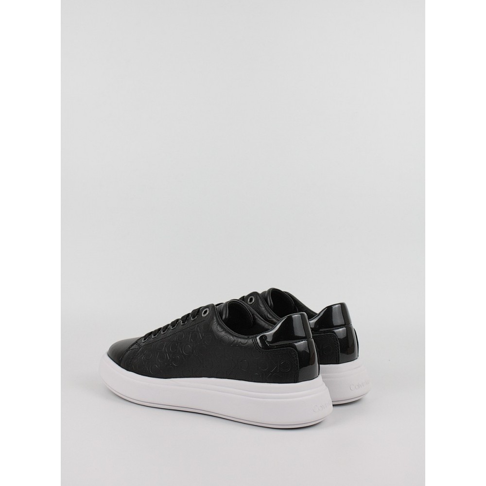 Women Sneaker Calvin KLein Raised Cupsole Lace Up-Mono Mix YW0YW01555-0GK Black