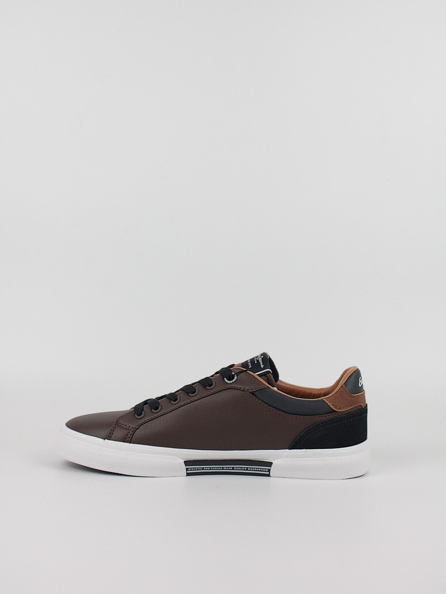 Men Sneaker Pepe Jeans London Kenton Court PMS30839-878 Brown