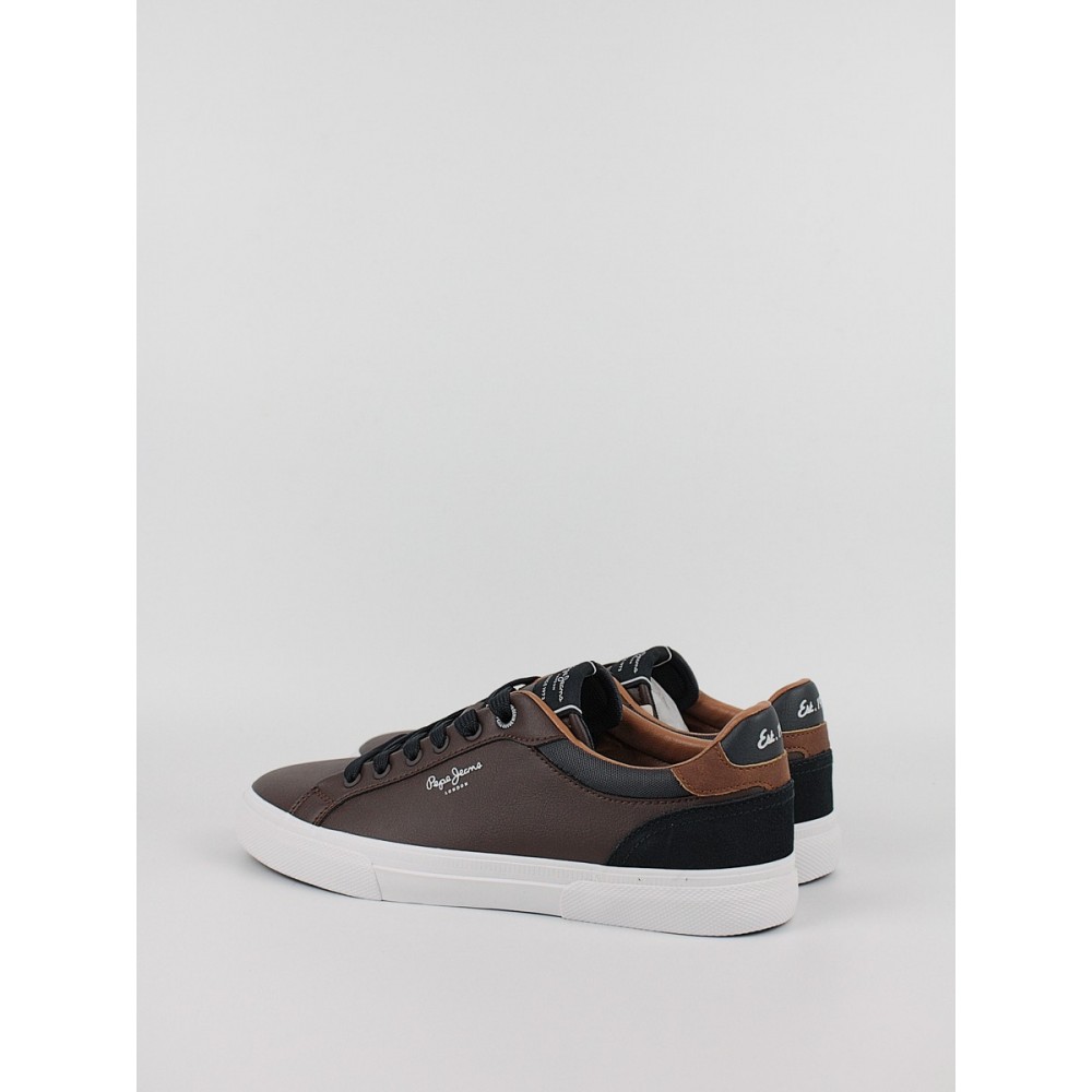 Ανδρικό Sneaker Pepe Jeans London Kenton Court PMS30839-878 Καφέ