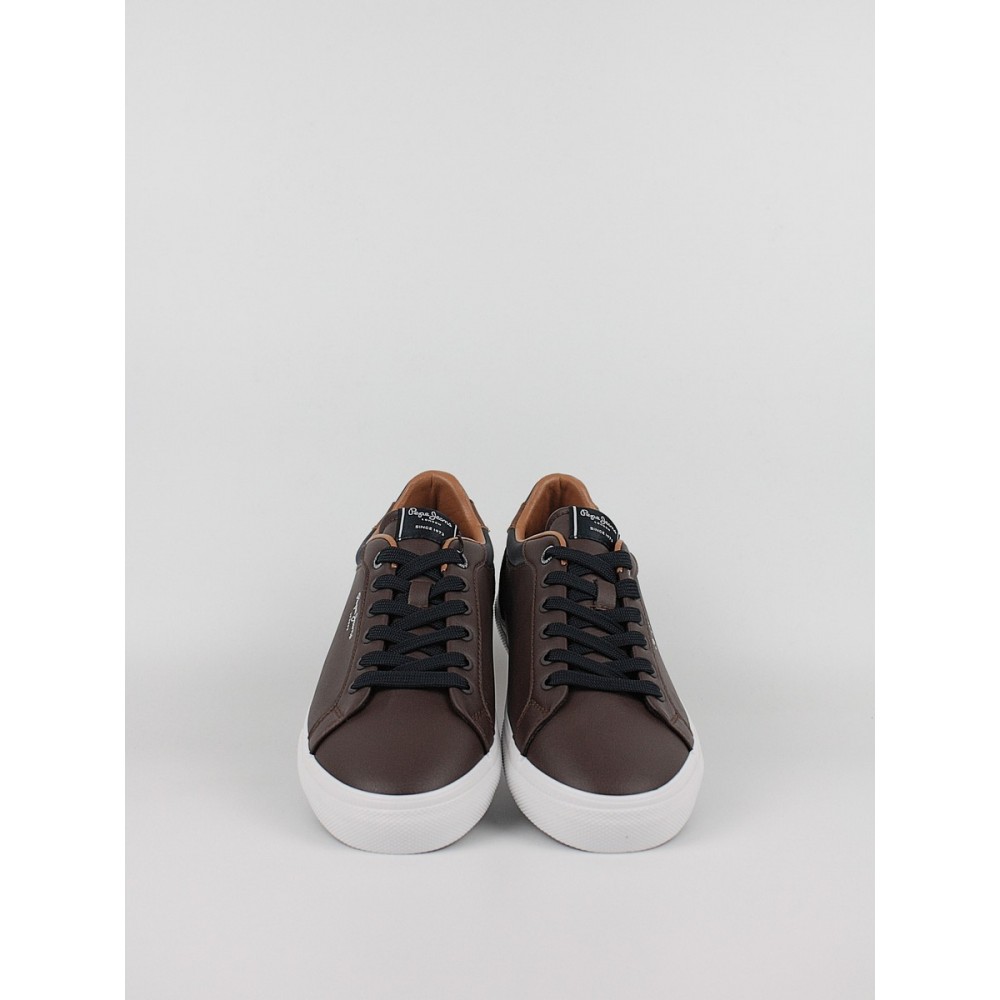 Men Sneaker Pepe Jeans London Kenton Court PMS30839-878 Brown