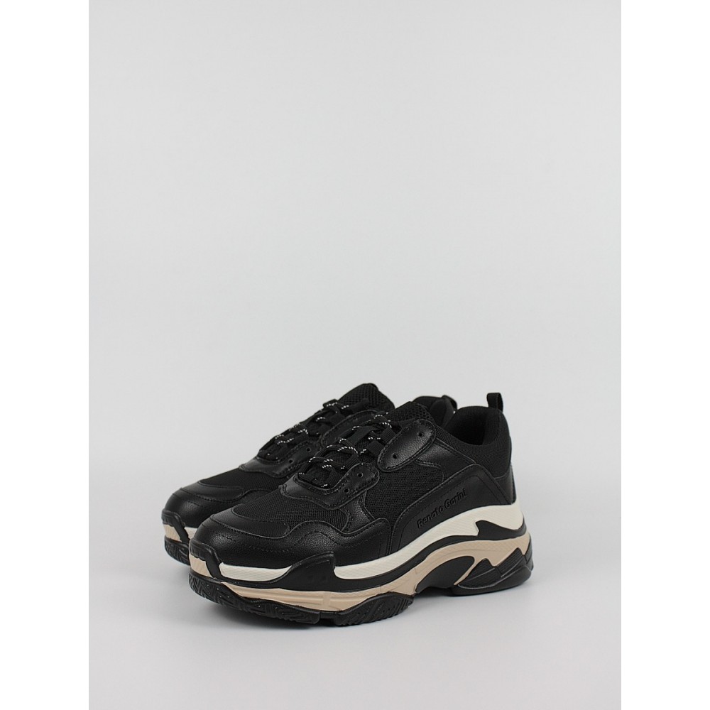 Γυναικείο Sneaker Renato Garini R116W7033414 Μαύρο Γυναικείο Sneaker Renato Garini R116W7033414 Μαύρο