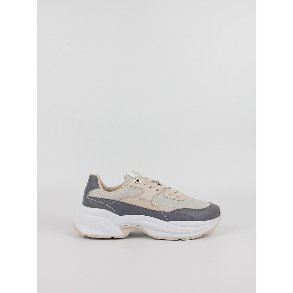 Γυναικεία Sneaker Tommy Hilfiger Chunky Feminine Runner FW0FW07572-PTP Μπεζ-Γκρι