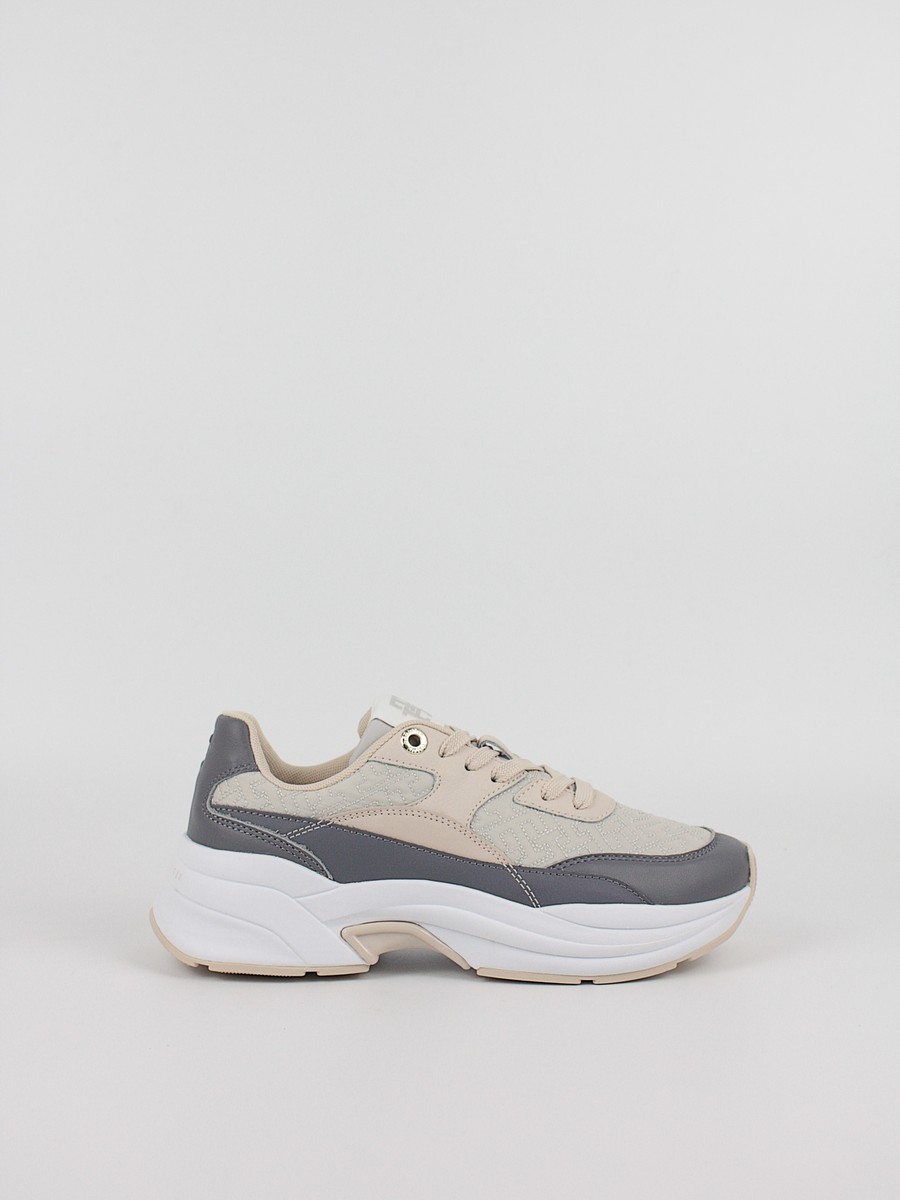 Γυναικεία Sneaker Tommy Hilfiger Chunky Feminine Runner FW0FW07572-PTP Μπεζ-Γκρι