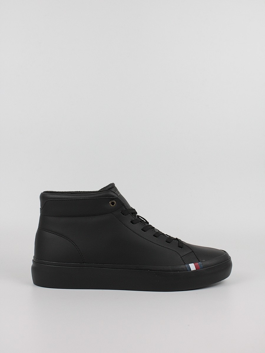 Men Sneaker Tommy Hilfiger Modern Vulc Lth Hi Wl FM0FM04820-0GQ Black