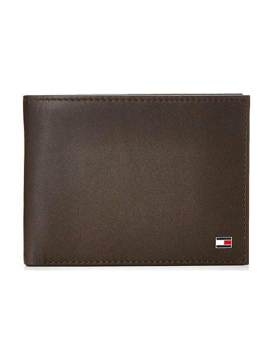 Ανδρικό Πορτοφόλι Tommy Hilfiger Eton Cc Flap And Coin Pocket AM0AM00652-041 Καφέ