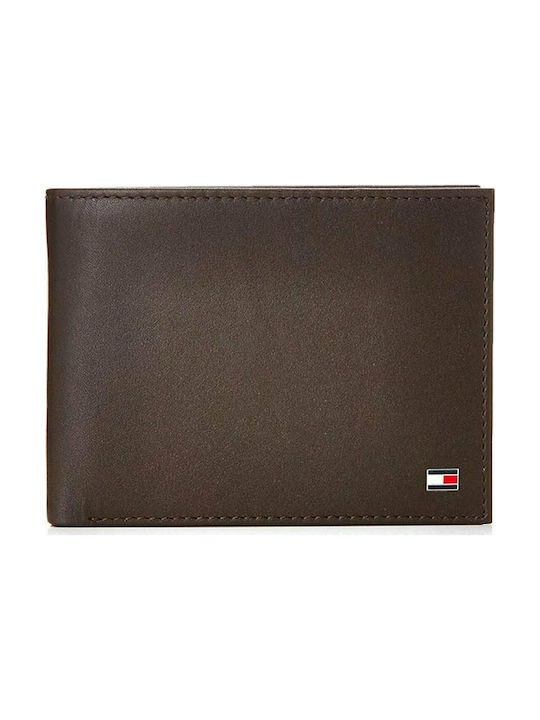 Men Wallet Tommy Hilfiger Eton Cc Flap And Coin Pocket AM0AM00652-041 Brown