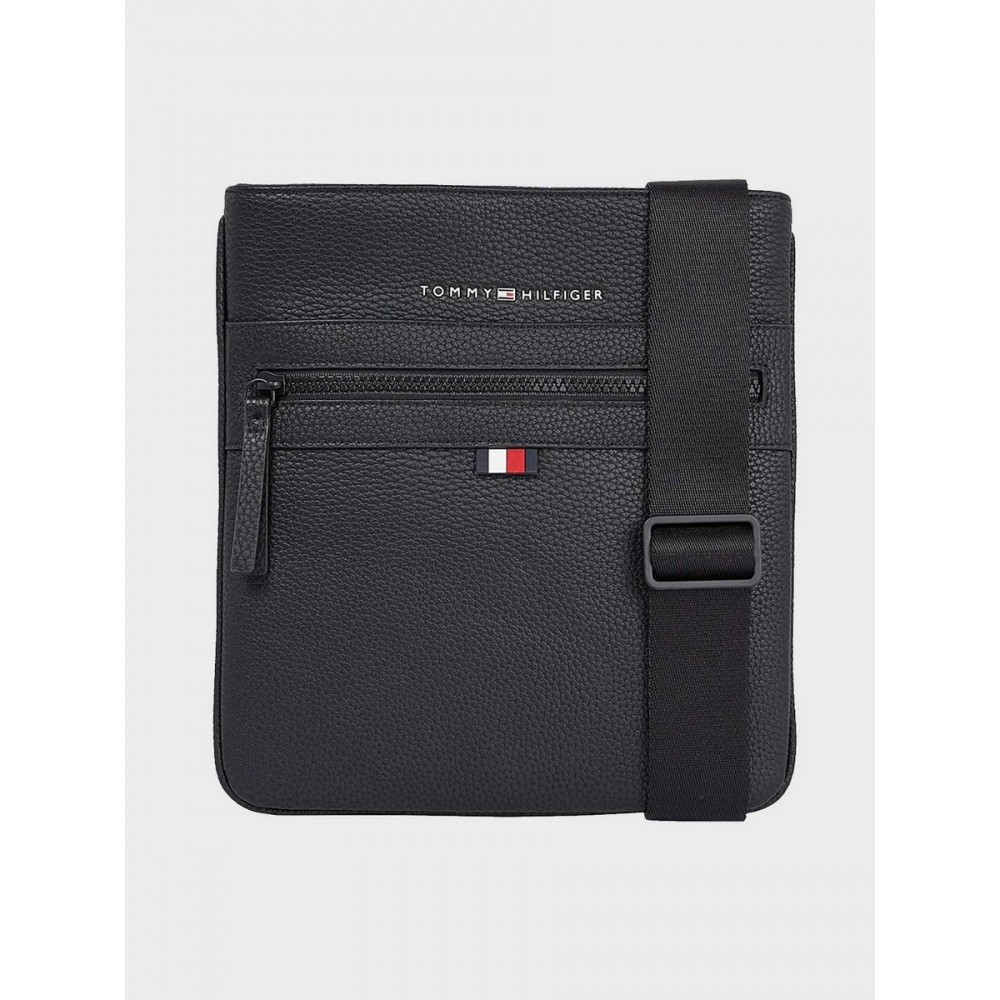 Men Backpack Monogram Tommy Hilfiger Essential Pu Crossover AM0AM09506-BDS Black