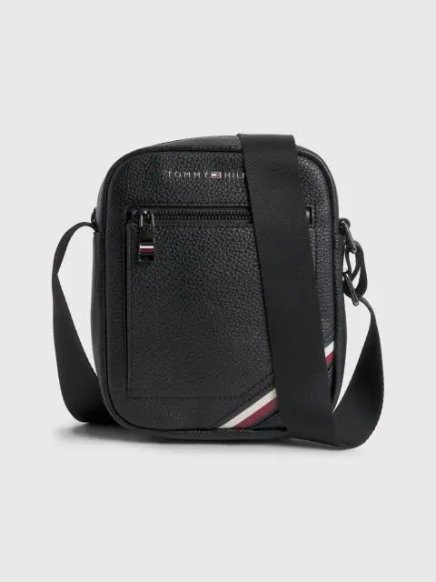 Men Backpack Monogram Tommy Hilfiger Th Central Mini Reporter AM0AM11580-BDS Black