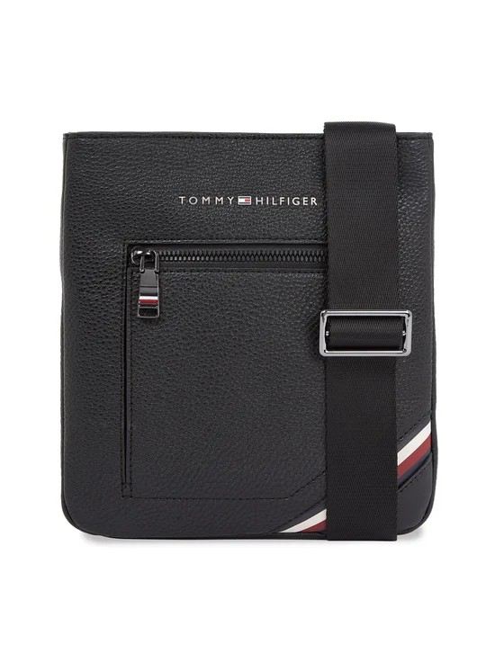 Men Backpack Monogram Tommy Hilfiger Th Central Mini Crossover AM0AM11581-BDS Black