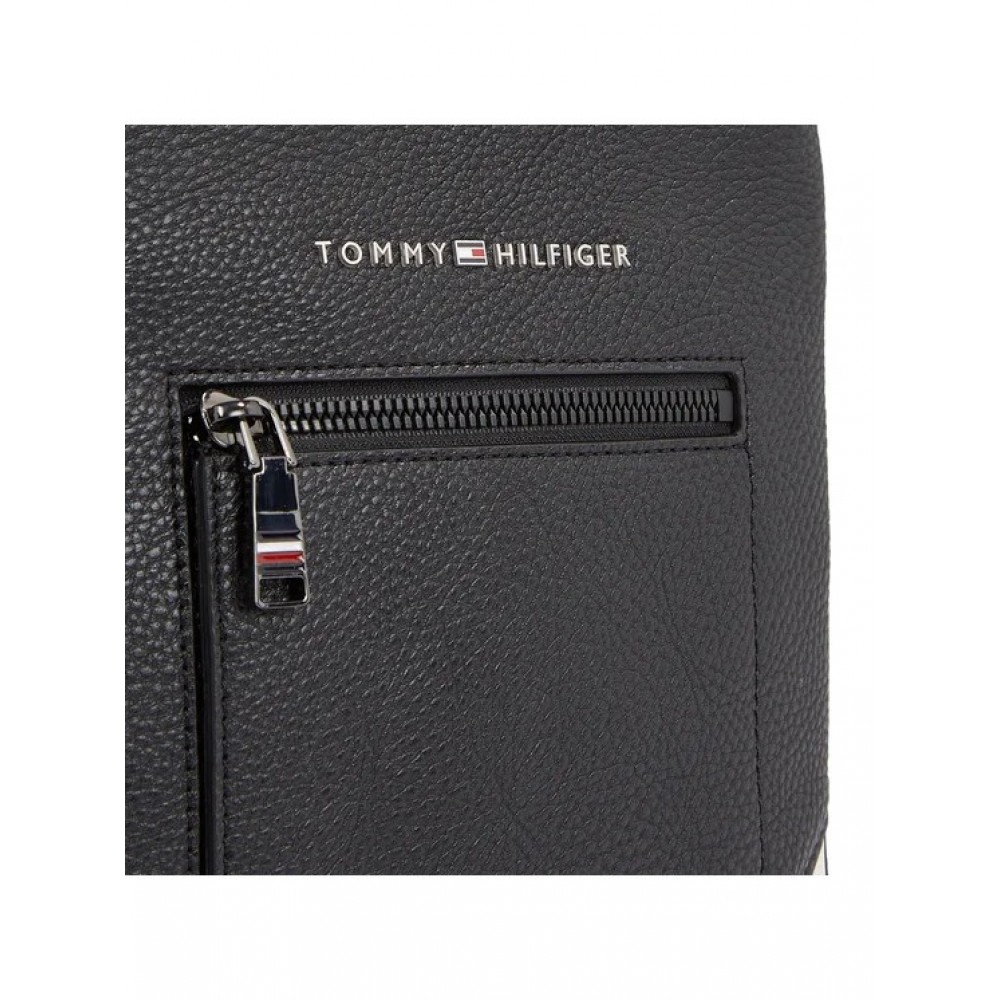 Men Backpack Monogram Tommy Hilfiger Th Central Mini Crossover AM0AM11581-BDS Black