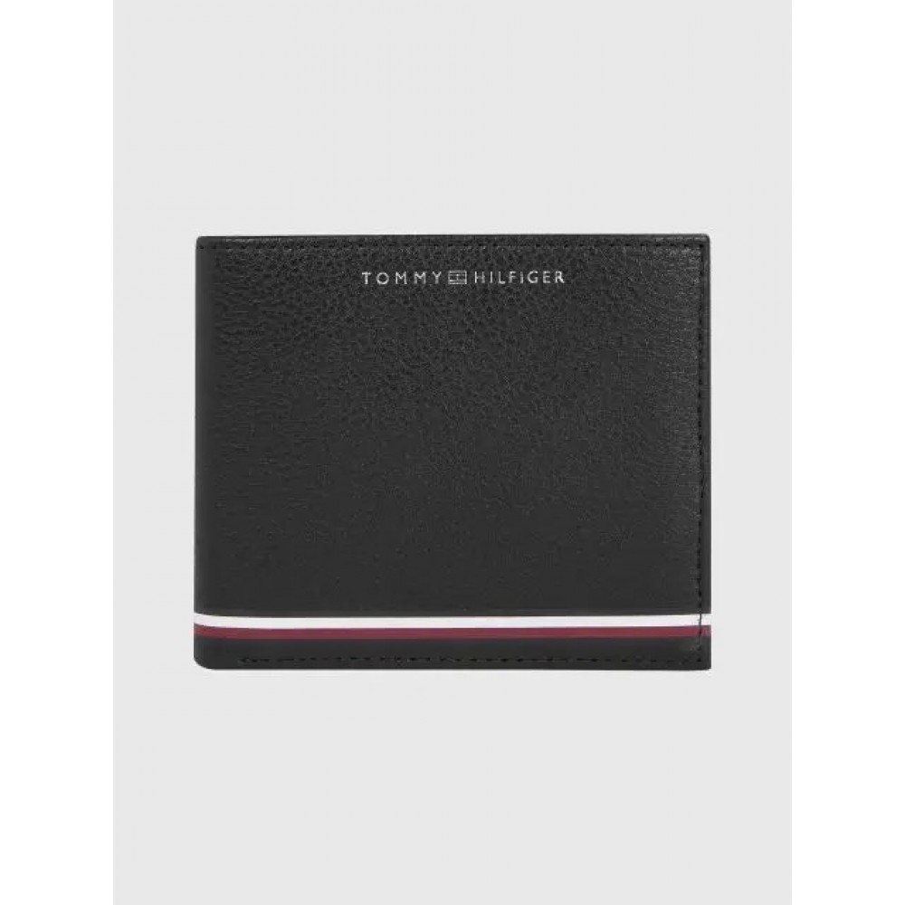 Men Wallet Tommy Hilfiger Th Central Extra Cc and Coin Wallet AM0AM11260-BDS Black