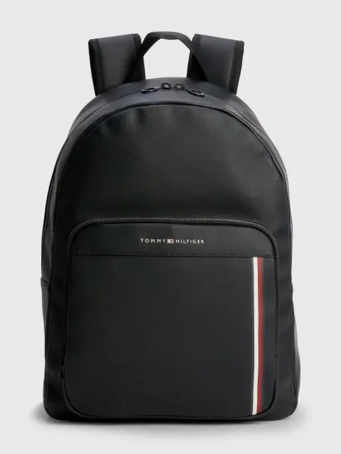 Ανδρική Τσάντα Πλάτης Tommy Hilfiger Th Pique Ru Backpack AM0AM11317-BDS Μαύρη