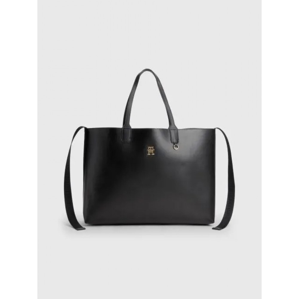 Women Bag Tommy Hilfiger Iconic Tommy Tote AW0AW14874-BDS Black