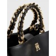 Γυναικεία Τσάντα Tommy Hilfiger Th Feminine Medium Satchel AW0AW14870-BDS Μαύρη