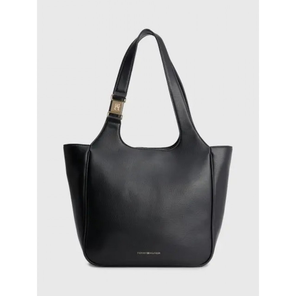 Γυναικεία Τσάντα Tommy Hilfiger Th Contemporary Tote AW0AW14886-BDS Μαύρη