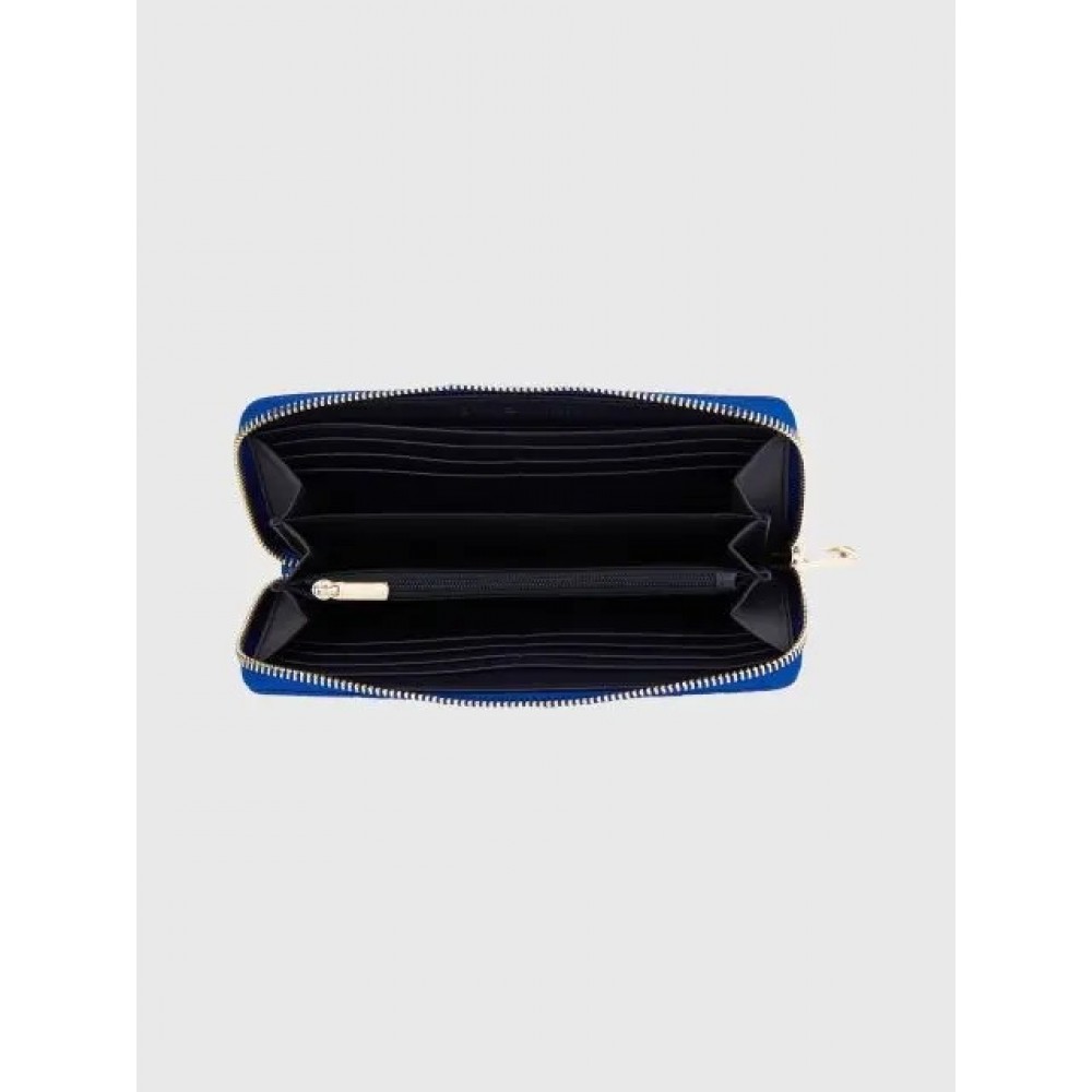 Women Wallet Tommy Hilfiger Iconic Tommy Large Za Mono AW0AW15143-C66 Blue