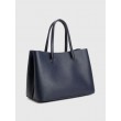 Women Bag Tommy Hilfiger Th Emblem Satchel Corp AW0AW15117-DW6 Blue